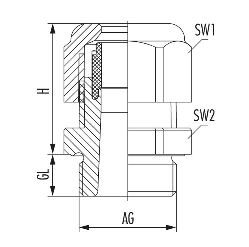 Nippel, HSK-K SVART M16X1,5 1209160150 - Bilde 2