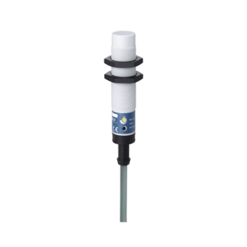 Kapasitiv tilstedeværelsesensor XT, sylindrisk M18, plast, Sn 8 mm, kabel 2 m - Bilde 1