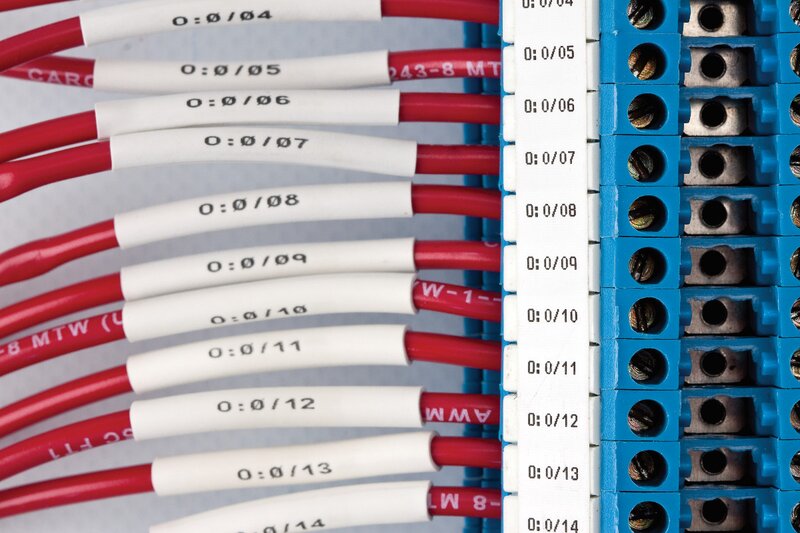 Ledningsmerker til maskin, KRYMP F/BBP33 7,95x25,4 HVIT R/1500 - Bilde 1