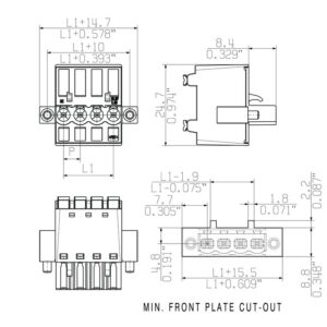 Pluggbare, KONTAKTER BLDF 5.08/03/180F SN BK BX - Bilde 3