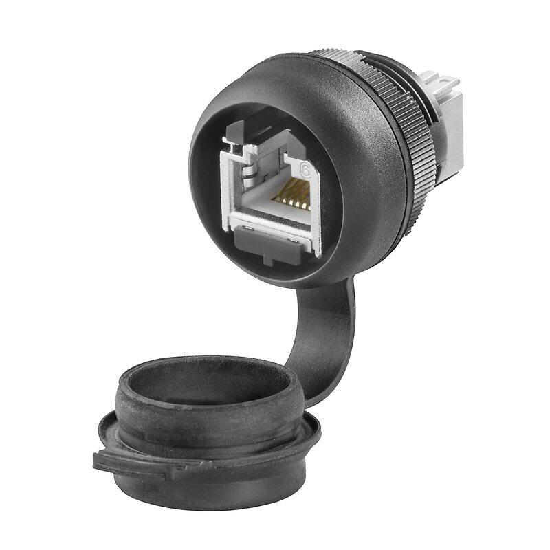 Nettverk OT, Plugger og kontakter, SKROGGJENNOMFØRING RJ45-RJ45, IE-FCM-RJ45-C - Bilde 1