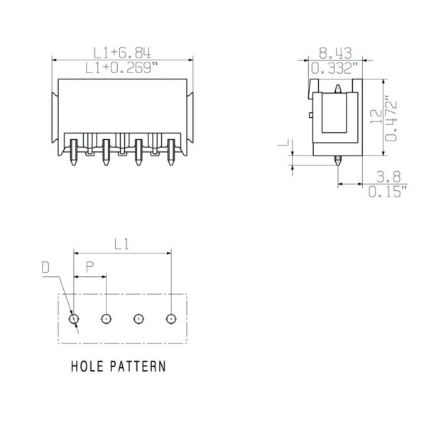 Pluggbare, KONTAKTER SL 5.08HC/06/180B 3.2SN OR BX
