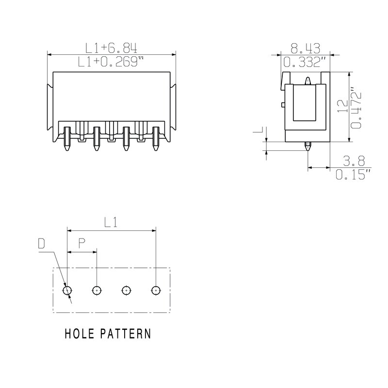 Pluggbare, KONTAKTER SL 5.08HC/08/180B 3.2SN OR BX - Bilde 6