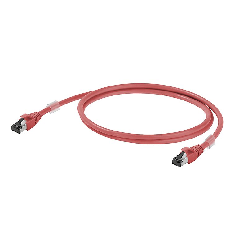 Nettverk OT, Kabel, PATCH KABEL, CAT.6A, RØD, 2M - Bilde 1