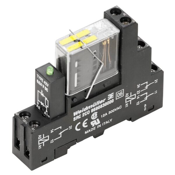 Releer og analoge skiller, Mekanisk, RCIKIT 24VDC 2CO LD/FG