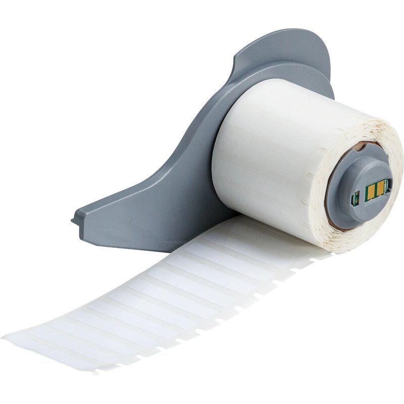 Etiketter til maskin, PERM.POLY F/BMP71 37,1X6,35 HVIT R/750/M710 - Bilde 1