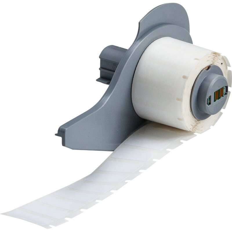 Etiketter til maskin, PERM.POLY F/BMP71 25,4X9,53 HVIT R/500/M710 - Bilde 1