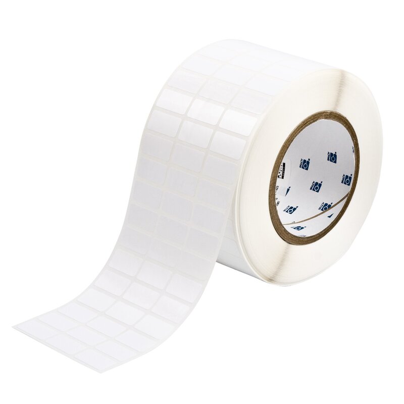 Etiketter til maskin, PERM.POLY.25,4X12,7 HVIT RULL A 10000 - Bilde 1