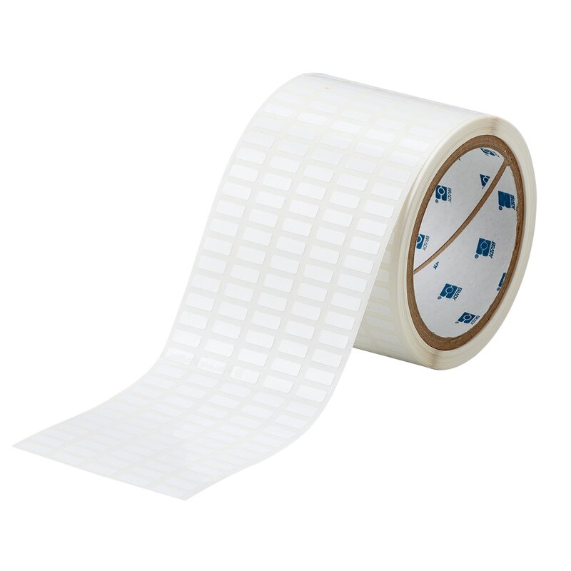 Etiketter til maskin, PERM.POLY.12,7X5,08 HVIT RULL A 10000 - Bilde 1
