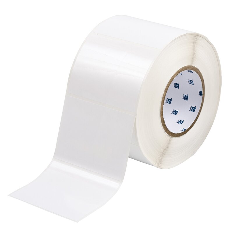 Etiketter til maskin, PERM.POLY.101,6X76,2 HVIT R/1000 - Bilde 1