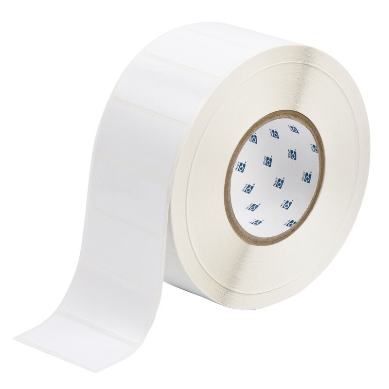 Etiketter til maskin, PERM.POLY.69,85X31,75 HVIT RULL A 3000 - Bilde 1