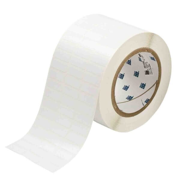 Etiketter til maskin, PERM.POLY.22,86X6,35 HVIT RULL A 10000