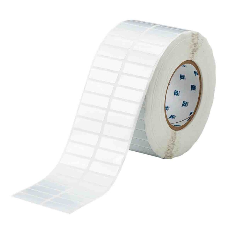 Etiketter til maskin, METAL POLY.38,1X12,7 SØLV R/10000 - Bilde 1