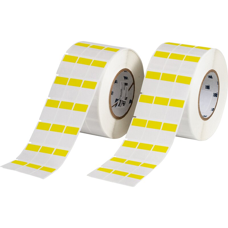 Ledningsmerker til maskin, SELVLAM. 25,4X36,5 GUL  pakke a 2 x rull a 5000 totalt 10000 - Bilde 1