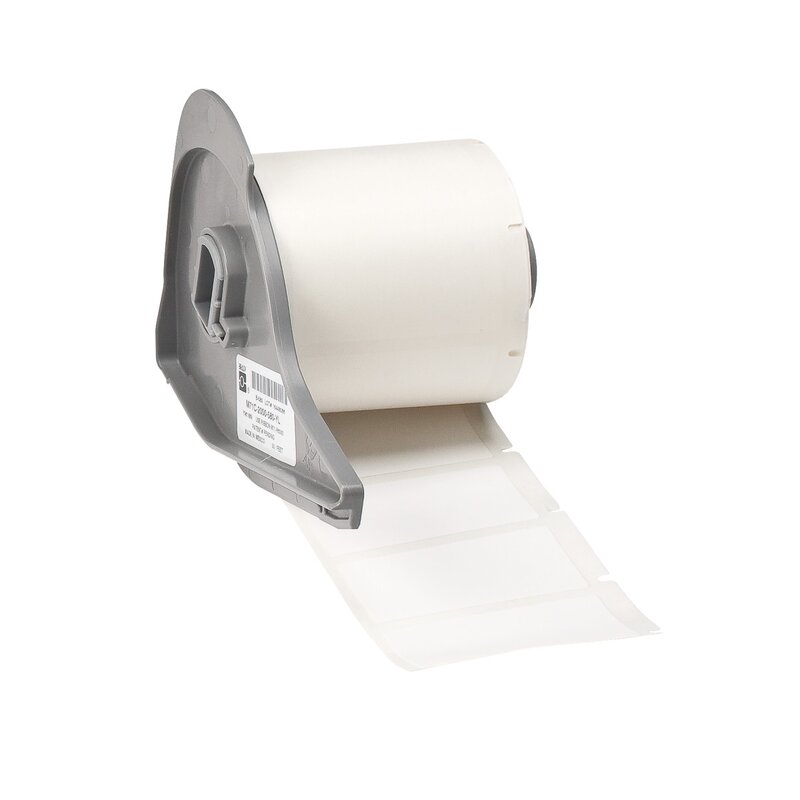 Etiketter til maskin, NYLON CLOTH F/BMP71 48,26X25,40 HVIT R/250/M710 - Bilde 1