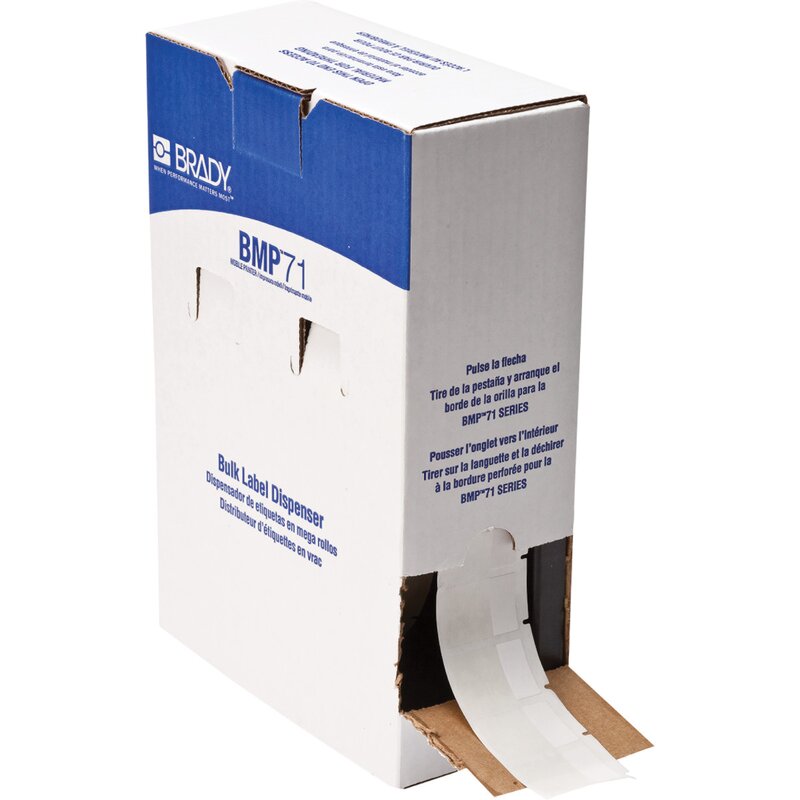 Ledningsmerker til maskin, SELV.LAM F/BMP71 25,4X38,1 HVIT R/2500/M710 - Bilde 1