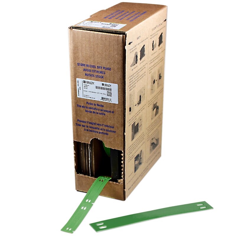 Kabelmerker, KABELM.7643 F/BMP71 75X10 GRØNN R/250/M710 - Bilde 1