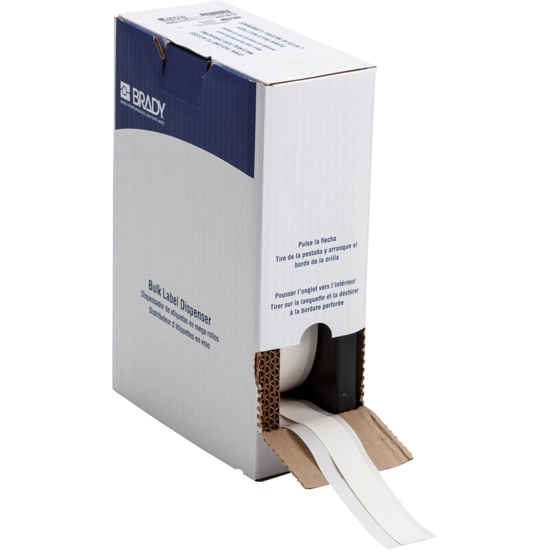 Ledningsmerker til maskin, KRYMP 15,24MX21,61MM FBMP71 HVIT/M710 - Bilde 1