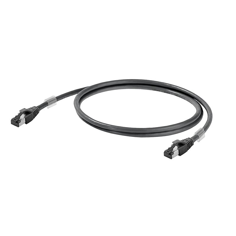 Nettverk OT, Kabel, PATCH KABEL, CAT.6A, SORT, 1M - Bilde 1