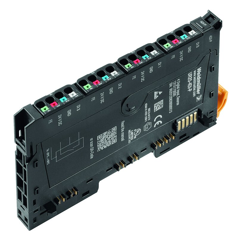 IO-Modul, UR20-4DI-P, 4 DIGITALE INNGANGER, 4 LEDER, 24VDC - Bilde 1