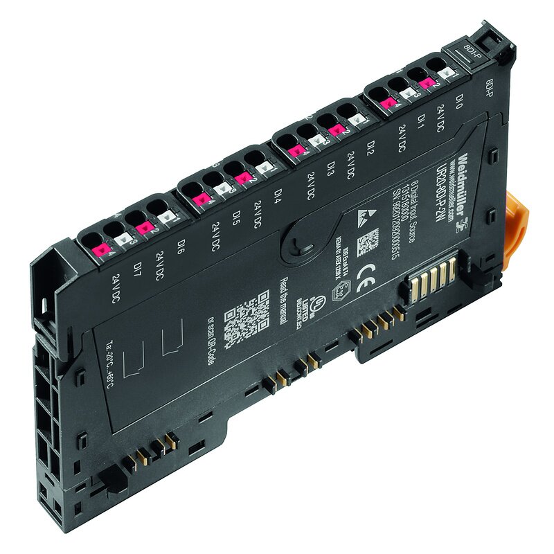 IO-Modul, UR20-8DI-P-2W, 8 DIGITALE INNGANGER, 2 LEDER, 24VDC - Bilde 1