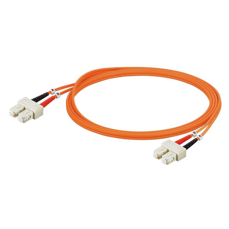 Fiber, Fiber kabler, FIBER PATCH, LC-DUPLEX, 50 µM, 2M - Bilde 1