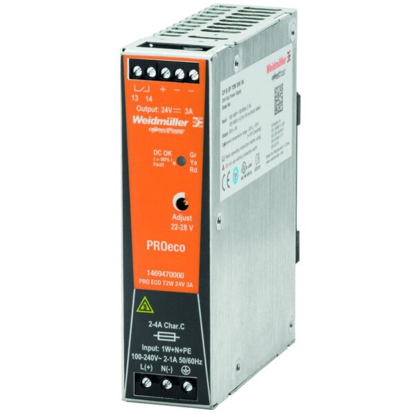Strømforsyning AC/DC, PRO ECO 72W 12V 6A