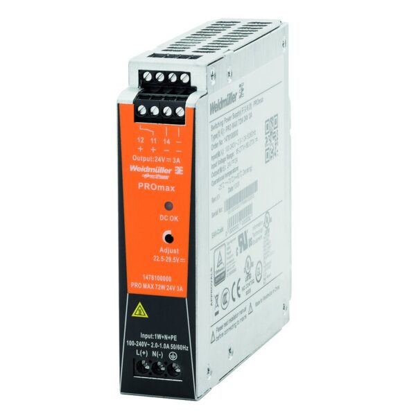 Strømforsyning AC/DC, PRO MAX 72W 12V 6A