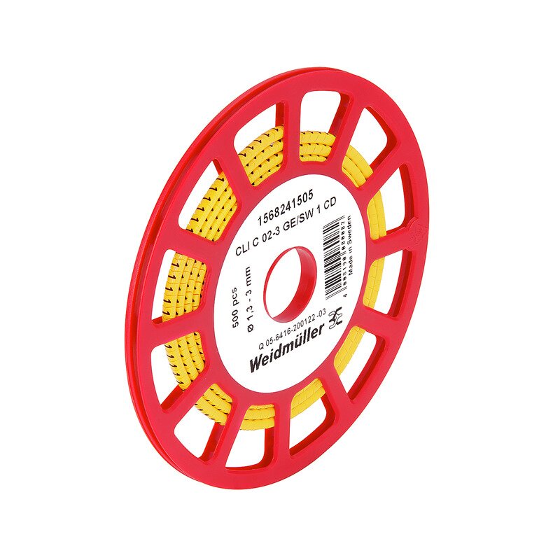 Ledningsmerking med trykk, CLI C 02-3 MRK M GUL RULL A500 1568241661 - Bilde 1