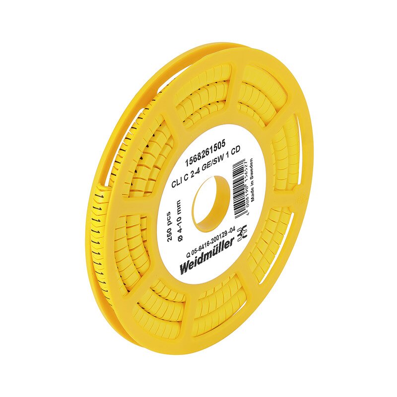 Ledningsmerking med trykk, CLI C 2-4 MRK S GUL RULL A250 1568261673 - Bilde 1