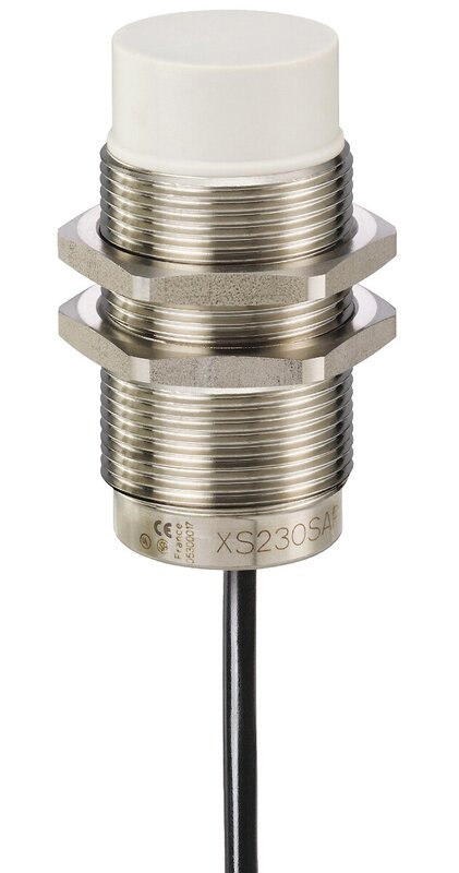 INDUKTIV SENSOR SYLINDRISK M30 12 24V DC NPN INGEN 3-LEDERE IKKE-FLUSH 2M