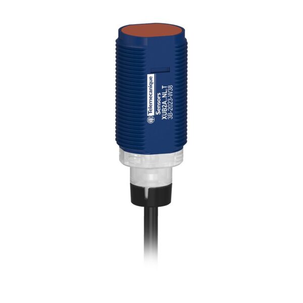 FOTOELEKTRISK SENSOR SYLINDRISK PLAST GJENNOMSTRÅLESENDER SN15M KABEL 2M 24V