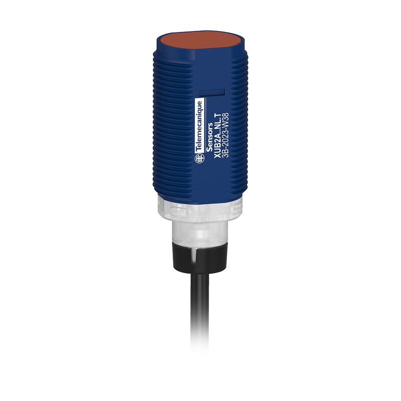 FOTOELEKTRISK SENSOR SYLINDRISK PLAST GJENNOMSTRÅLESENDER SN15M KABEL 2M 24V - Bilde 1