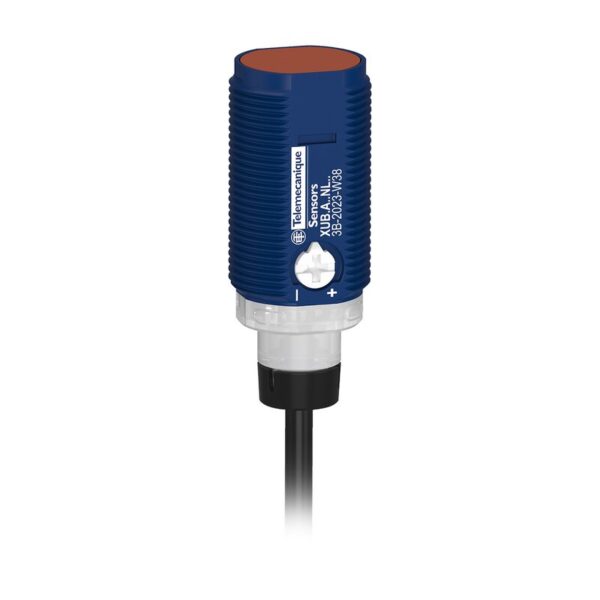 FOTOELEKTRISK SENSOR SYLINDRISK PLAST GJENNOMSTRÅLEMOTTAKER SN15M NPN NO NC KABEL 2M 24V