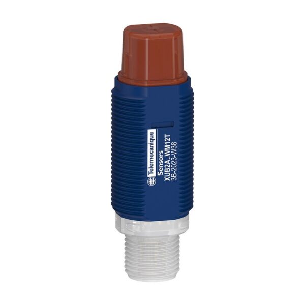 FOTOELEKTRISK SENSOR SYLINDRISK PLASTVINKEL GJENNOM STRÅLESENDER SN15M KONTAKT M12 24V