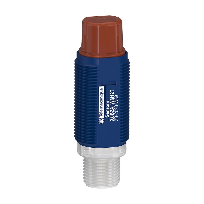 FOTOELEKTRISK SENSOR SYLINDRISK PLASTVINKEL GJENNOM STRÅLESENDER SN15M KONTAKT M12 24V - Bilde 1