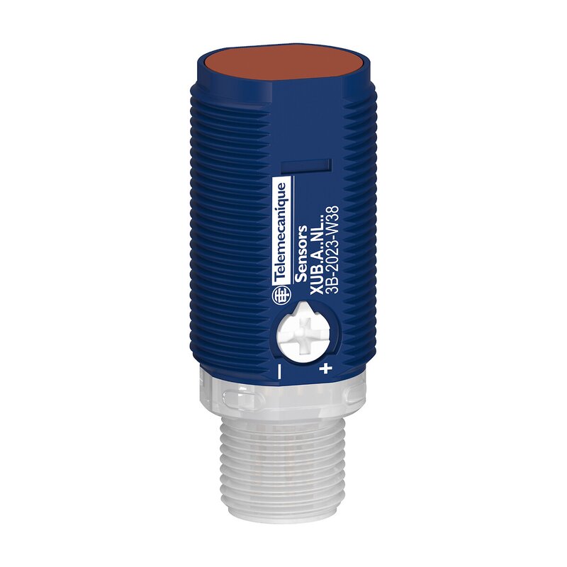 Fotoelektrisk sensor XU, fotoelektrisk sensor, sylindrisk, plast, polarisert, Smax 7 m, PNP, kontakt M12 - Bilde 1