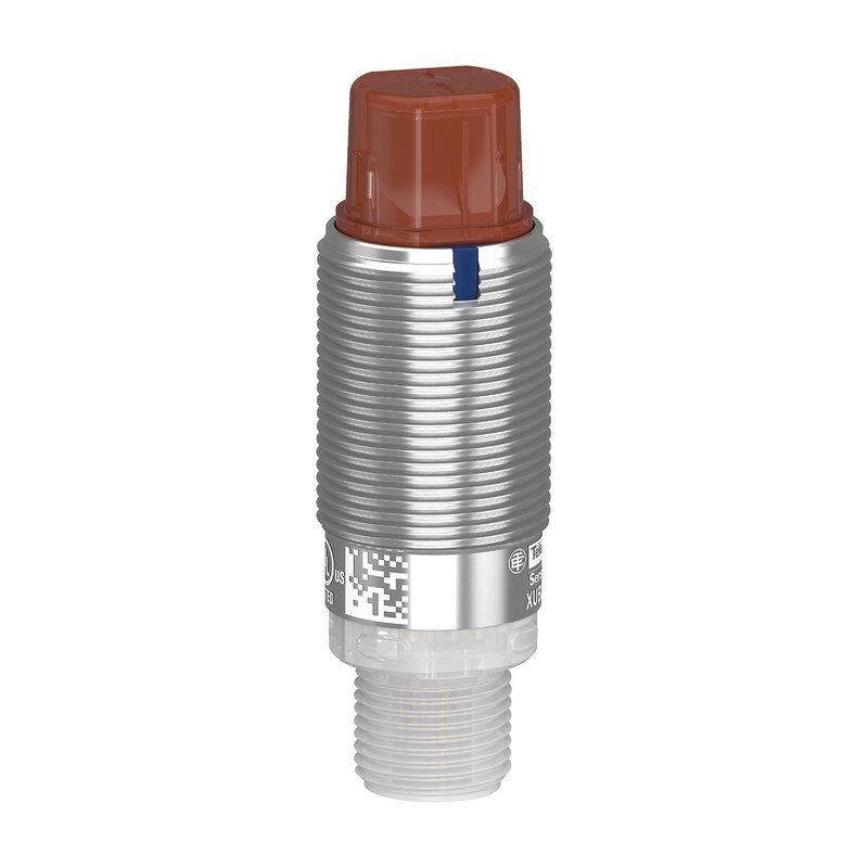 FOTOELEKTRISK SENSOR SYLINDRISK METALLVINKEL GJENNOM-STRÅLE-SENDER SN15M KONTAKT M12 24V - Bilde 1