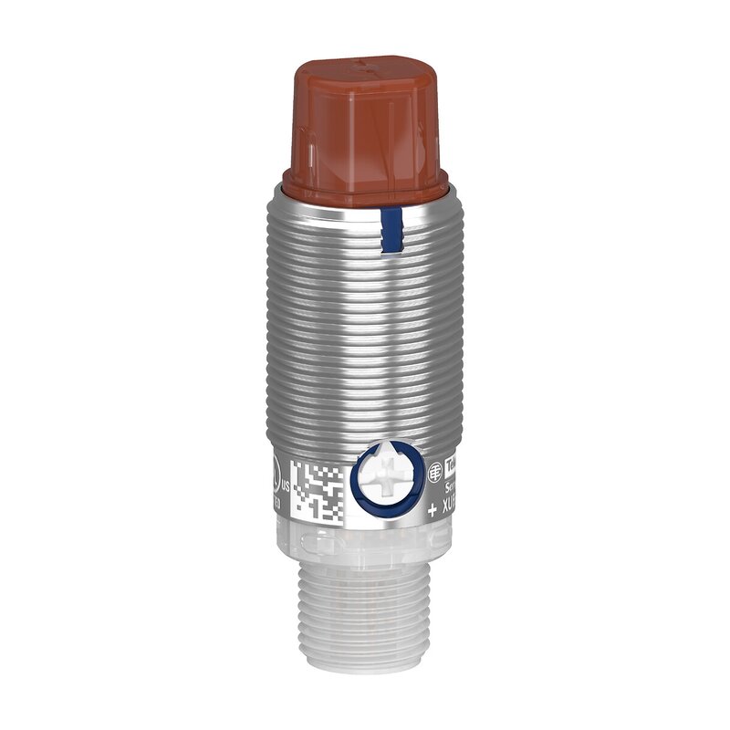 FOTOELEKTRISK SENSOR SYLINDRISK METALLVINKEL GJENNOM-STRÅLE MOTTAKER SN15M PNP NO NC-KONTAKT M12 24V - Bilde 1