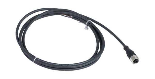 Forhåndskoblet kontakt XZ, rett hunn, M12, 4 pinner, kabel PUR 10 m