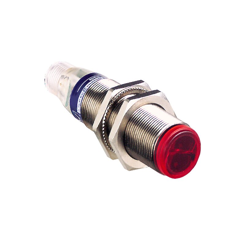 FOTOSENSOR CYL METAL MATTE TRANS 12 24 V DC NPN NONC CONNECT M12 - Bilde 1