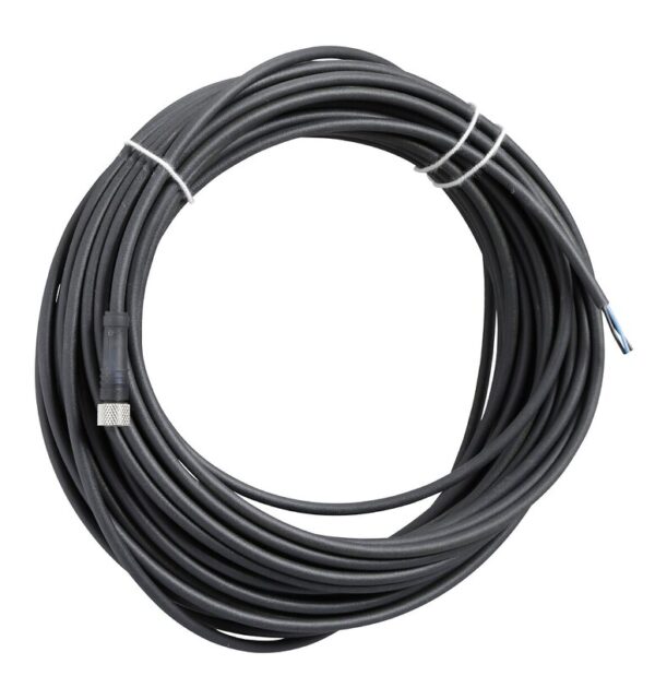 HUNN M8 3-PINS STRAIGT FORHÅNDSKOBLET TIL 15 M PUR-KABEL