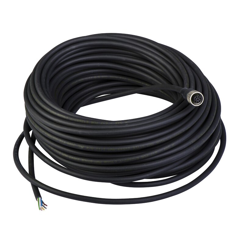 ConM12 PUR Fem Straight 8P 25M forhåndskablet - Bilde 1