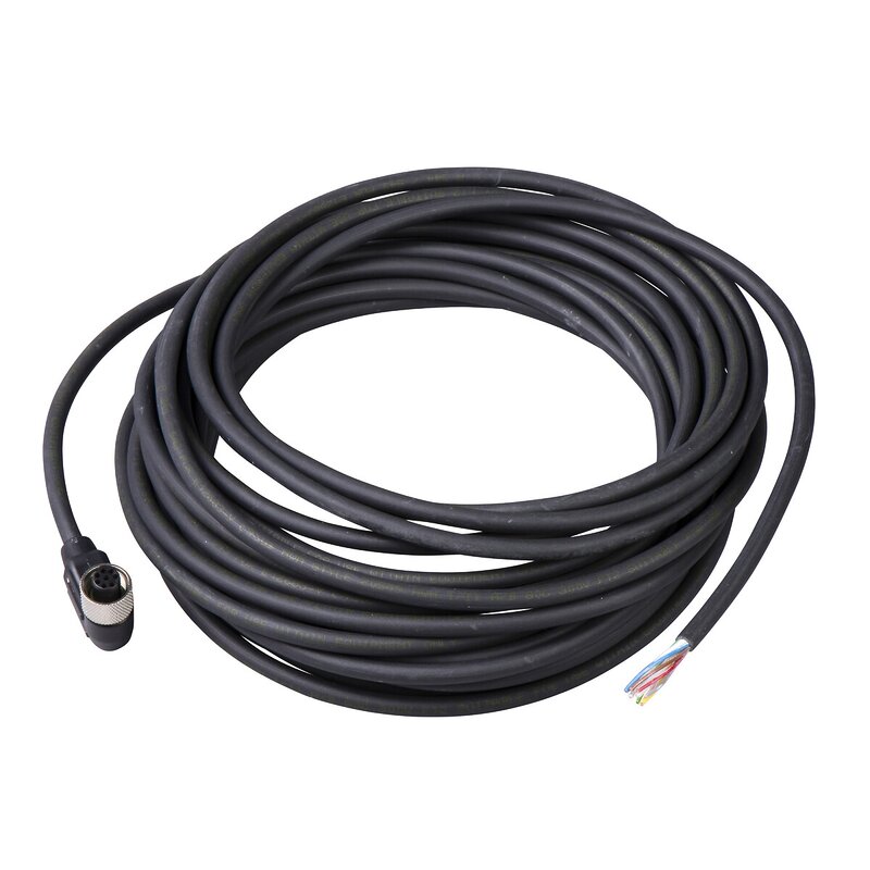 ConM12 PUR Fem 90° 8P 10M forhåndskablet - Bilde 1