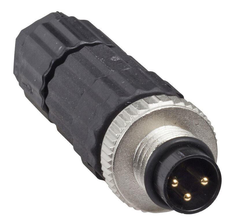 hann, M8, 3-pins, rett konnekt til høyre kabelgjertel M9,5 x 1 - Bilde 1