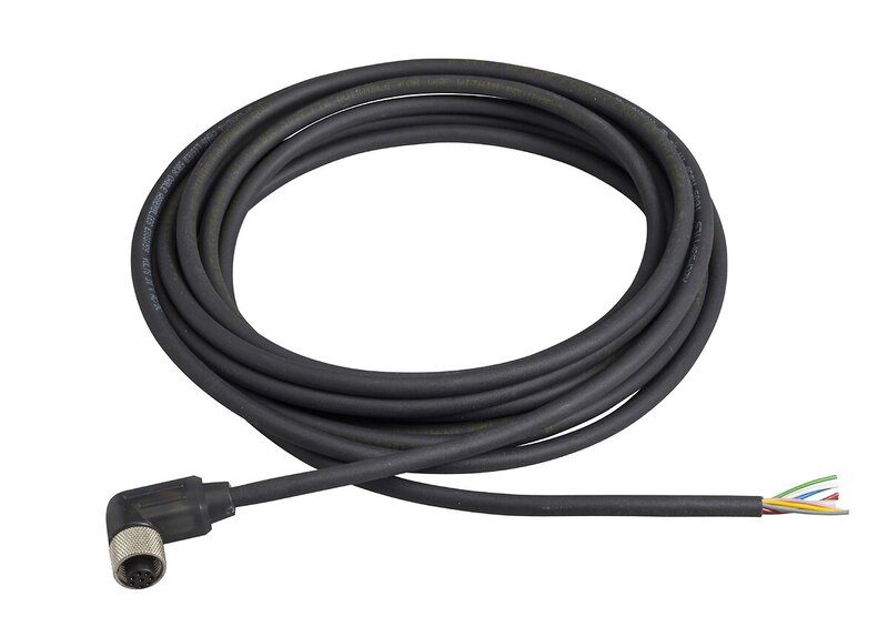 ConM12 PUR Fem 90° 8P 5M forhåndskablet - Bilde 1