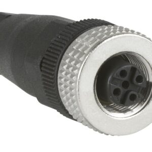 Rett kontakt, Hunn, M12, 4-pins, Kablenippel PG7 - Bilde 1