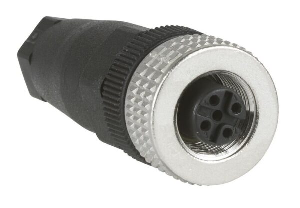 Rett kontakt, Hunn, M12, 4-pins, Kablenippel PG7