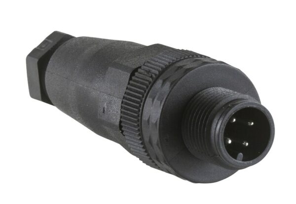 Rett kontakt, Hann, M12, 4-pins,Kablenippel PG7