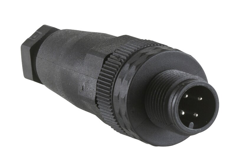 Rett kontakt, Hann, M12, 4-pins,Kablenippel PG7 - Bilde 4